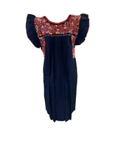 Load image into Gallery viewer, Sara Dress | Navy with Red &amp; Pink Ombre
