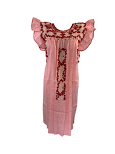 Load image into Gallery viewer, Sara Dress | Pink with Red &amp; White
