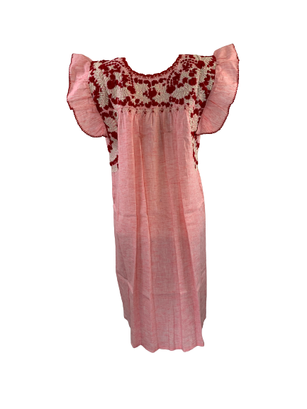 
                  
                    Sara Dress | Pink with Red & White
                  
                