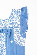 Load image into Gallery viewer, Sara Dress | Blue Chambray with White

