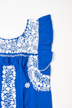 Load image into Gallery viewer, Sara Dress | Bright Blue with White
