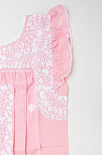Load image into Gallery viewer, Sara Dress | Pink with White
