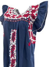 Load image into Gallery viewer, Sara Dress | Navy with White &amp; Red
