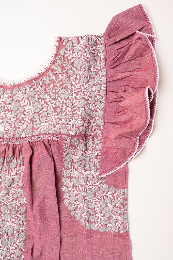 Sara Top | Red with Gray