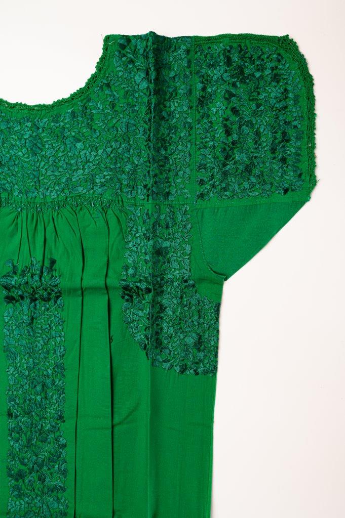 Traditional Dress | Green with Green Silk
