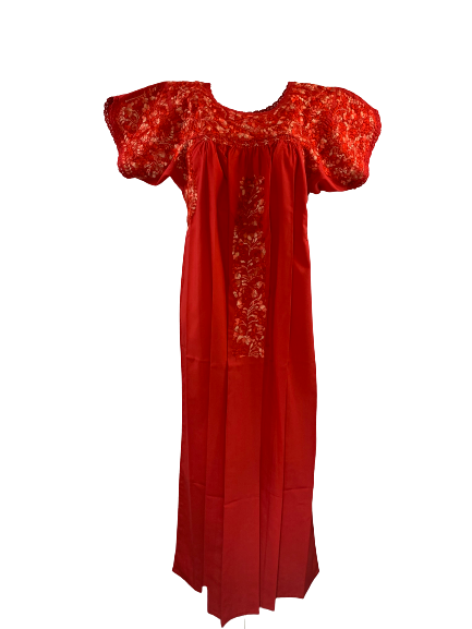 Traditional Dress | Red with Red Ombre Silk