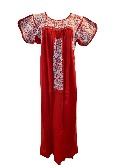 Traditional Dress | Red with Silver