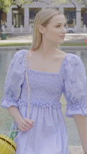 Load and play video in Gallery viewer, Lauren Dress | Blue Gingham with Blue Ombre
