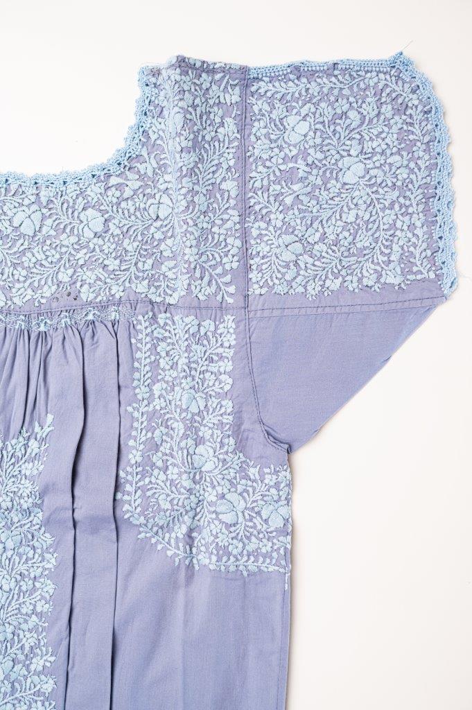 Traditional Dress | Slate Blue with Light Blue