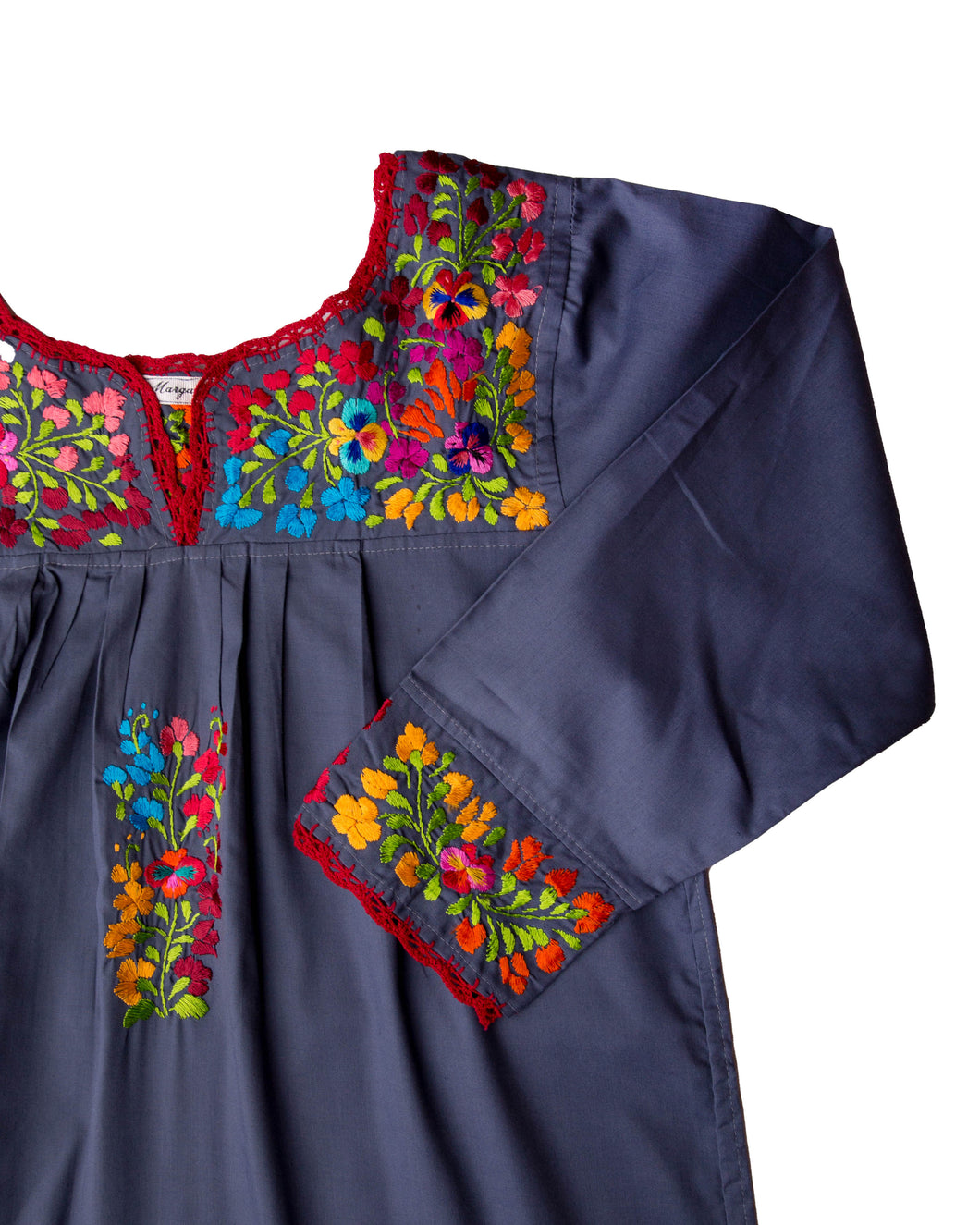 Carmen Top | Dark Gray with Multicolor